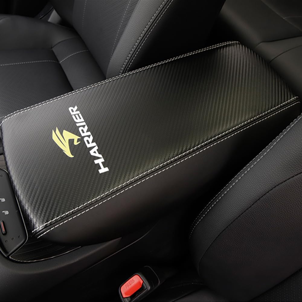 

XIKER Leather Armrest Cover for Toyota Harrier 80 Center Console Box Scratch and Stain Interior Customization Part Fiber Series, Cover, Resistant,