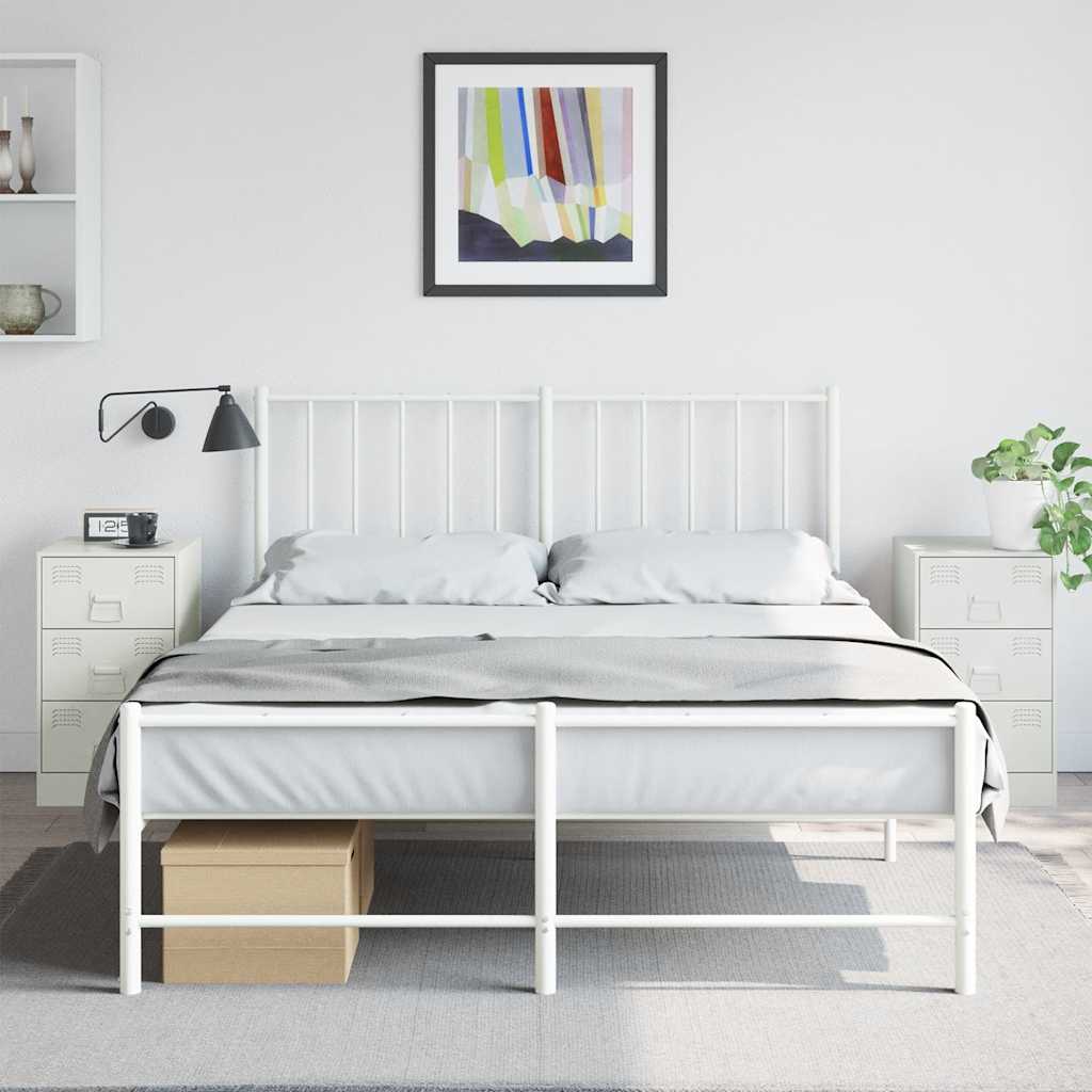 Nightstands 2 pcs White 34.5 x 39 x 62 cm Steel
