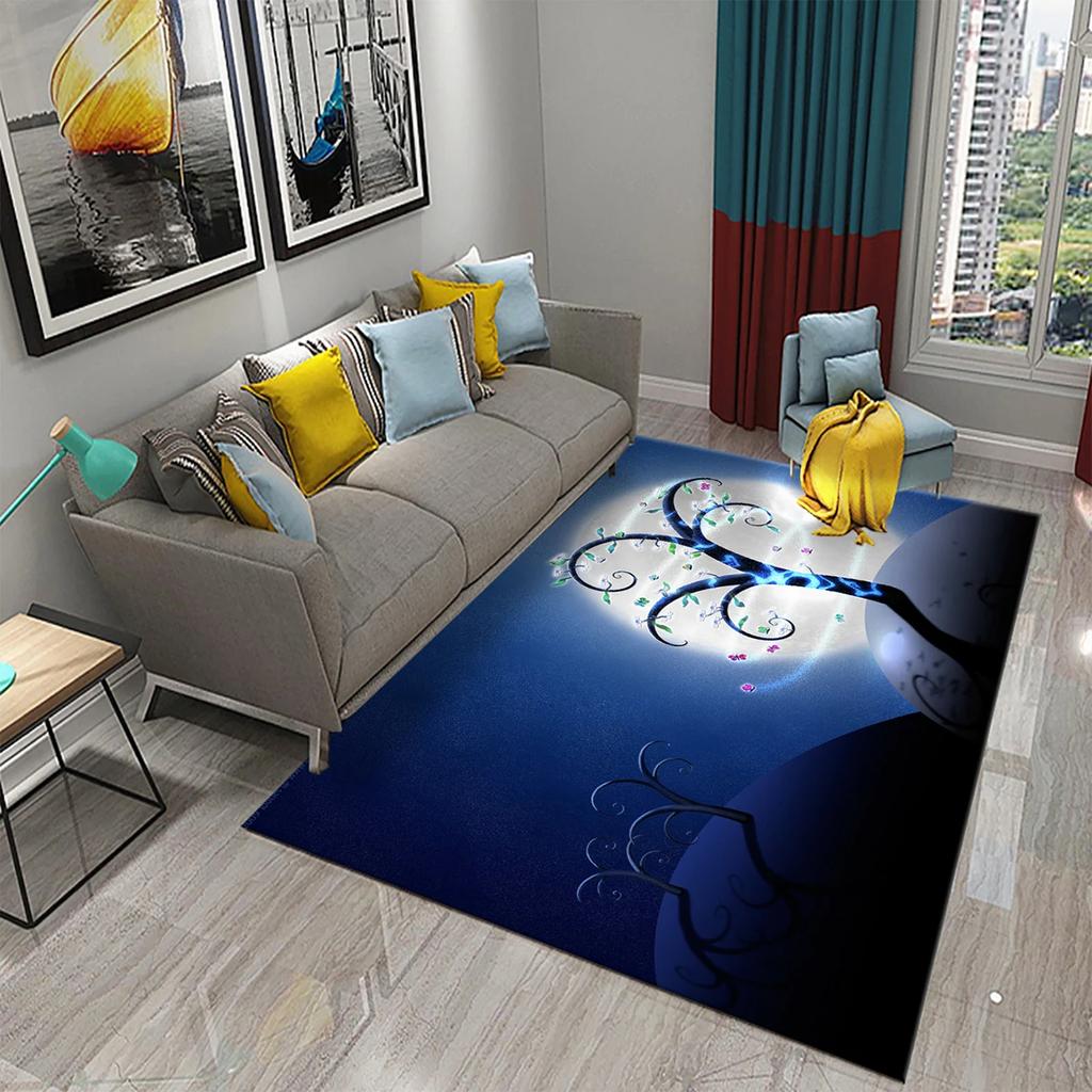 3D Colorful Abstract Tree Carpet for Kitchen Bathroom Entrance Non-Slip Carpet Living Room Balcony Bedroom Decor Floor Mat Rugs