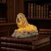 Resin LED Table Lamp for Bedside 3D Animal Night Light, Dolphin Owl Lion Sculpture Decorative Desk Light Lamp, USB Decor Bedroom, Warm Glow