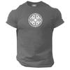 Vikings Shield T Shirt Gym Clothing Bodybuilding Workout Thor Odin Gymwear Top