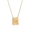 Retro Elements Tarot Card Opening And Closing Necklace Butterfly Rebirth Gate Diamond Pendant Design Sense Heavy Industry Gold-Plated Jewelry