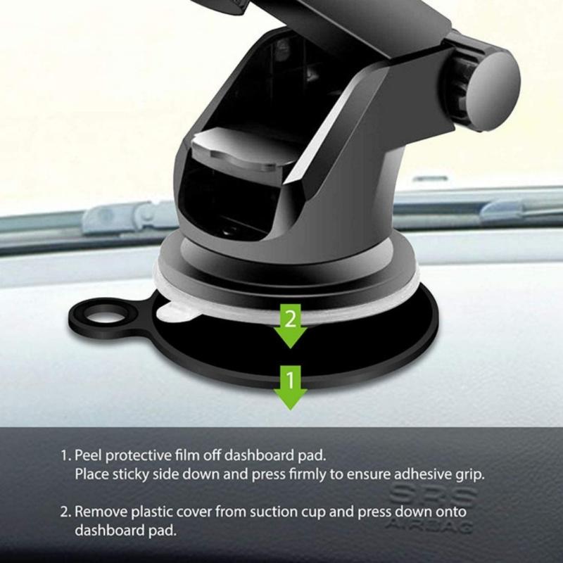 Strong Adhesive Car Dashboard Pad With 80mm Mounting Disk For Suction Cup Phone Holder Stand Rack And Navigation Devices