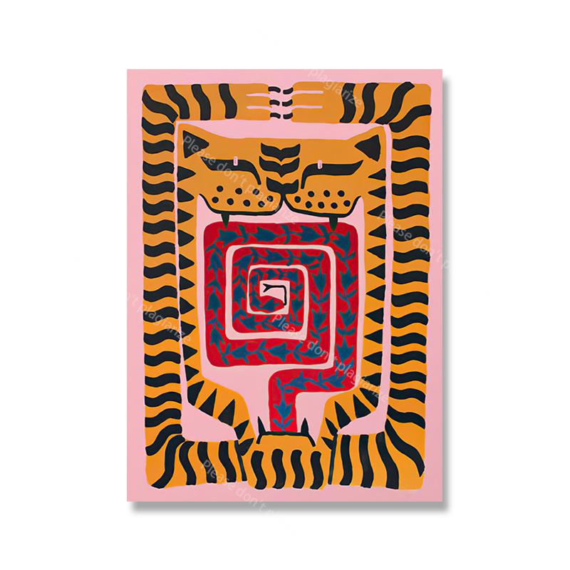 Colorful Abstract Ancient Egypt Snake Leopard Woman Wall Art Canvas Painting Posters And Prints Wall Pictures For Bedroom Decor