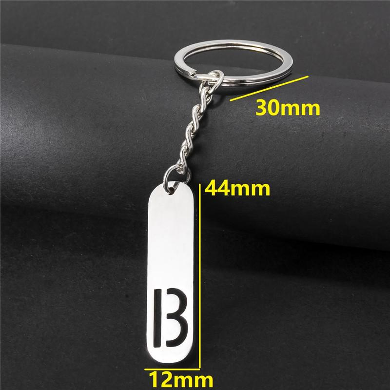 NEW DIY Stainless Steel A-Z Letters Key Chain 26 Alphabet Charm Metal Keyring Men Women Car Key Ring Unique Gift