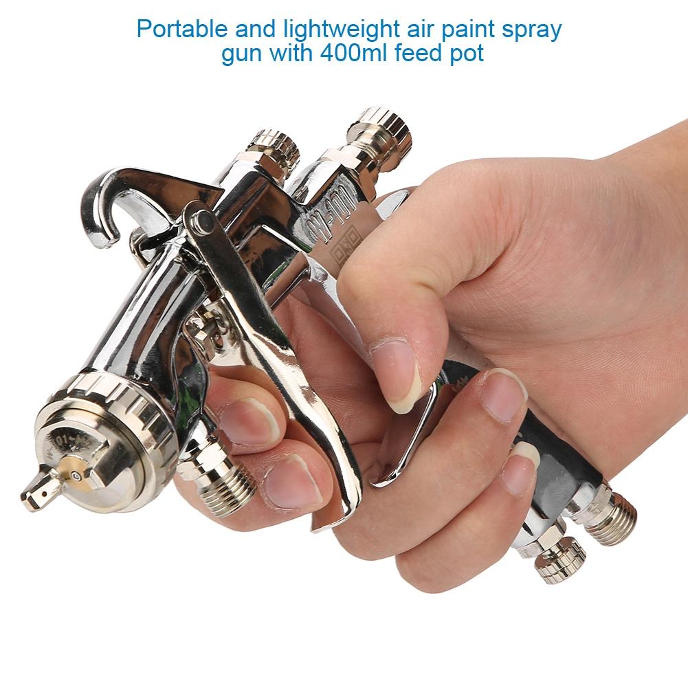 1.5mm Nozzle 400ml Capacity Gravity Feeding Mode Pneumatic Tool Air Paint Spray Gun