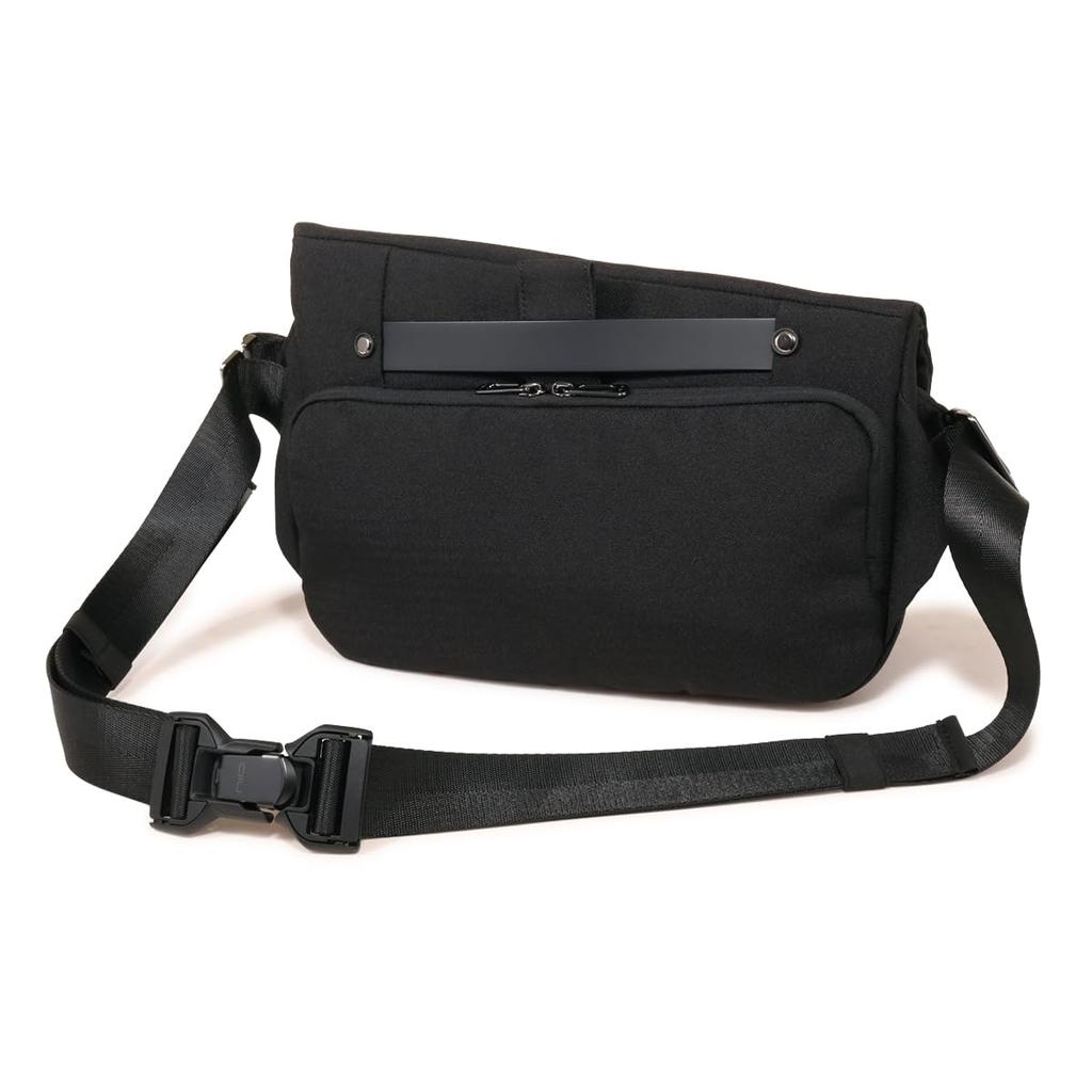 NIID R1 PRO URBANATURE 11-inch Sling Shoulder Bag for Men and Women, Water-Repellent, Waterproof Pocket, Origami Black