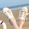 WTEMPO Summer Men's Sandals Hollow Flat Heel Adjustable Buckle Soft Thick Sole Non-slip Wear-resistant Quick Dry Wading Leisure Trend Beach Slippers