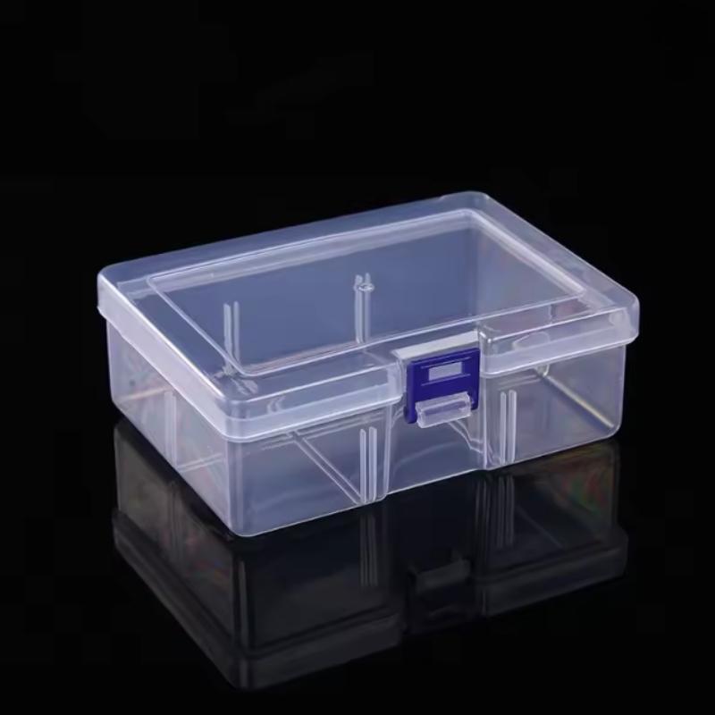 Transparent Plastic Storage Box, Multi-Use Organizer for Jewelry, Hardware, DIY Crafts, Cosmetics & Small Items белый