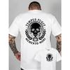 Tailles européennes Hommes T-shirt Sport Manches Courtes Imprimé Vintage Décontracté Hommes, Streetwear Crâne