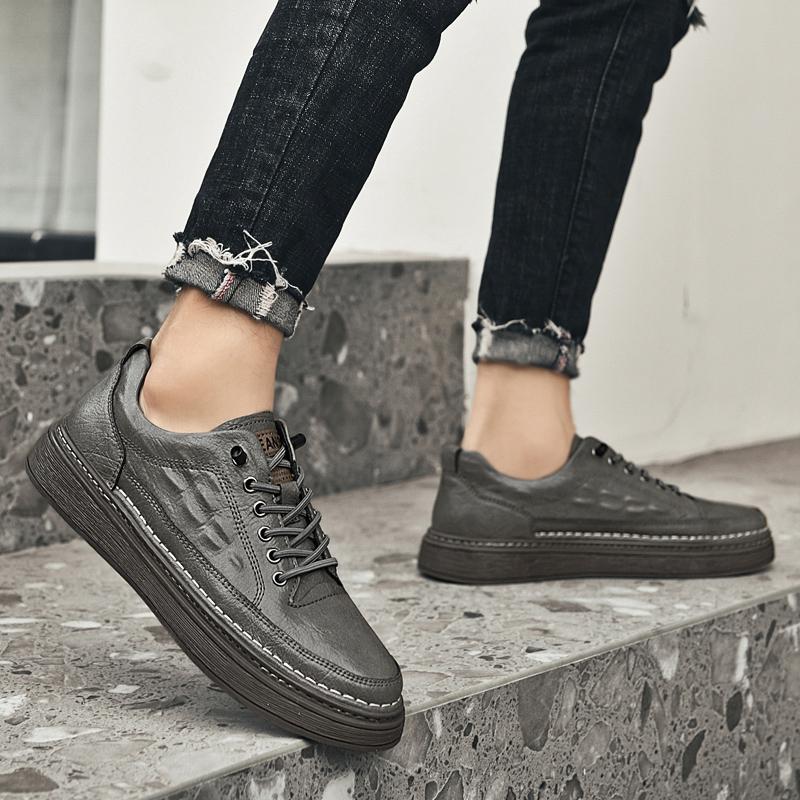 Абсолютно новые мужские кожаные повседневные туфли из крокодиловой кожи — фото 5