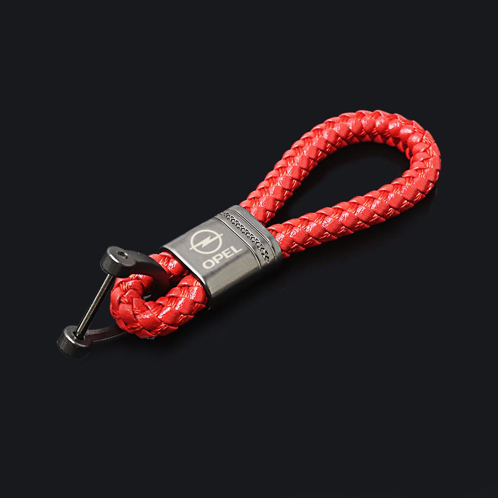 Dalxrz1 Daktpw1 Leather Rope KeyChain Hand Woven Horseshoe Buckle Key Ring Car Key Rings For Opel Astra G H J Insignia Zafira Corsa D C Vivaro Z
