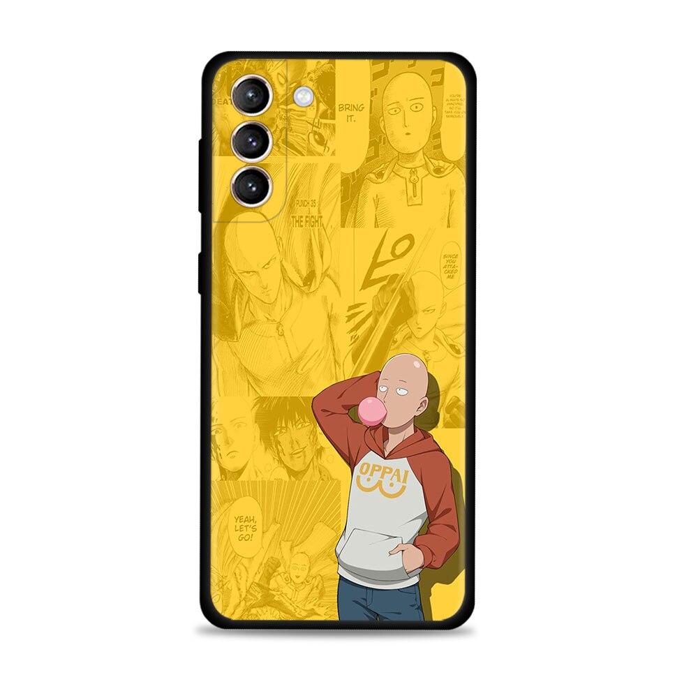 For Samsung S20 Fe Case Galaxy S21 Ultra S22 S10 S20 S8 Plus S22ultra Note 20ultra 10plus Funda One Push Man Saitama And Fubuki