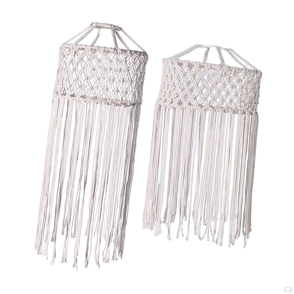 Boho Macrame Pendant Lampshade for Modern Home Decor