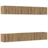 4 Piece TV Wall Cabinet Set Artisan Oak 100 x 30 x 30 cm