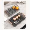 Non Slip Water Drainage Tray Large Capacity Rectangular Plastic Tray  Coffee Table