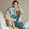 100% Mulberry Silk Women's Long Sleeve Pajama Set - Minimalist Autumn Homewear