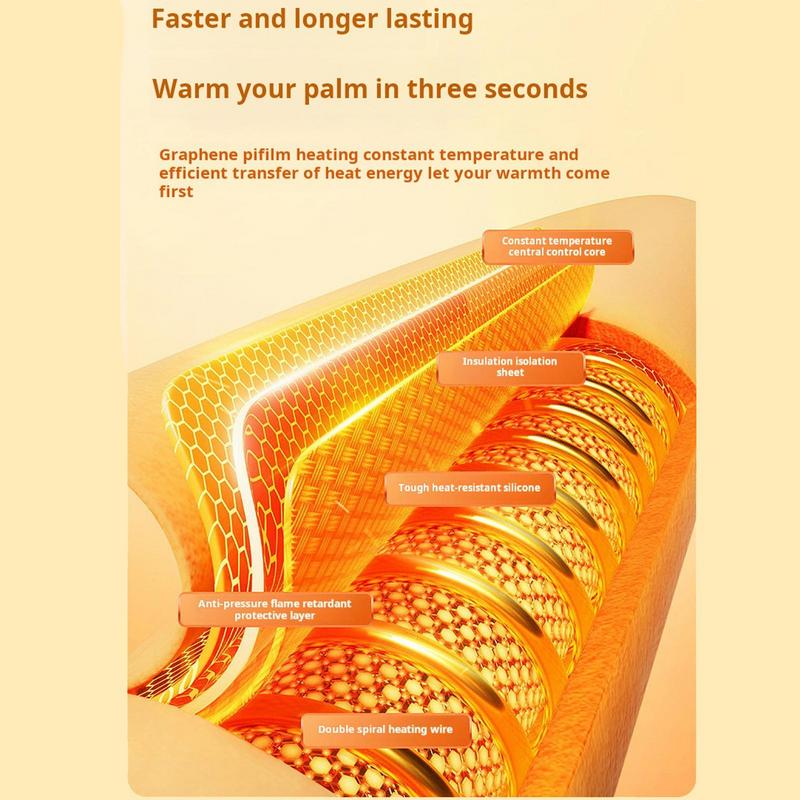 Portable rechargeable hand warmer Power bank 2 in 1 Rechargeable with digital display Five adjustable temperature levels