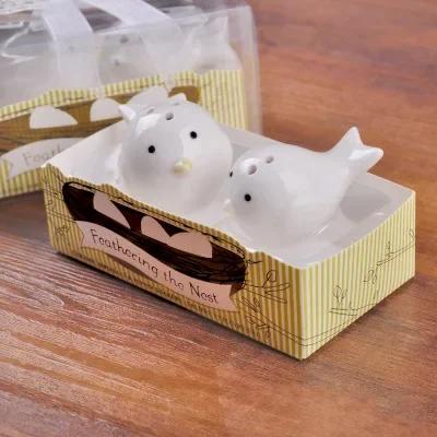 Ceramic Seasoning Bottle Kitchen Household Korean Cartoon Animal Pepper Bottle Salt Bottle Magpie Bird Seasoning Jar Gift