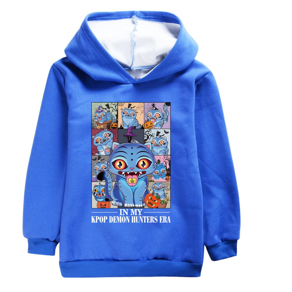 4978 Cute Derpy Kpop Rumi Zoey Mira Print Kids Girls Long Sleeves Velvet Warm Winter Hoodie