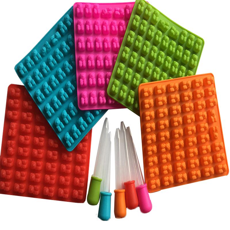 53Cell Jelly Mold Cavity Silicone Gummy Bear Chocolate Mold Candy Maker Ice Tray