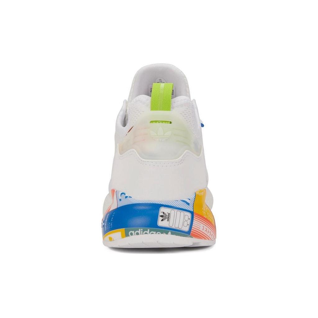 Adidas ZX 2K Boost Multi-Color Logos Unisex Sneakers White Cloud-White Blue GX2718