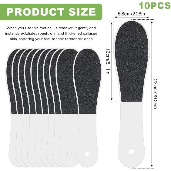10 Pack Foot File,Foot Callus Remover Professional Sandpaper Pedicure Tools, Double Side Foot Scrubber, Sander for Dead Skin Foot Rasp Pedicure for