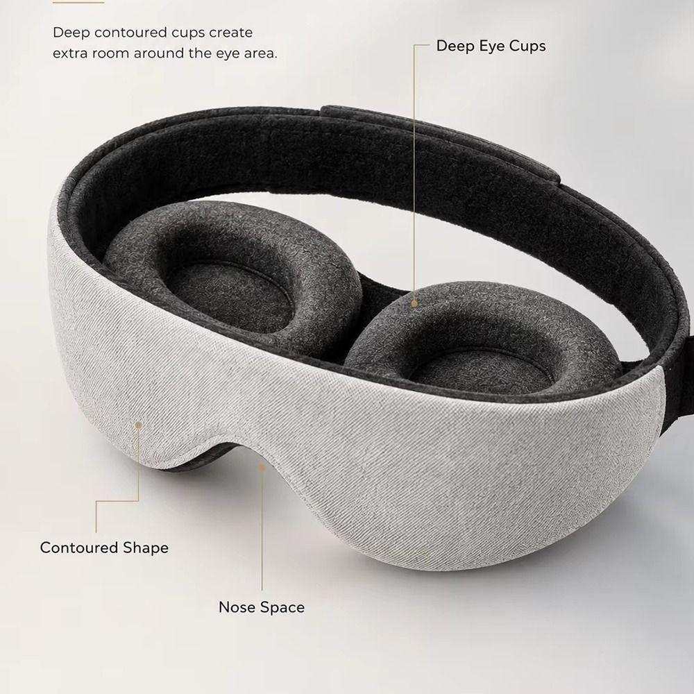 Light Blocking 3D Sleep Eye Mask Adjustable Travel Eye Cover Blindfold Eyeshade  Shift Work