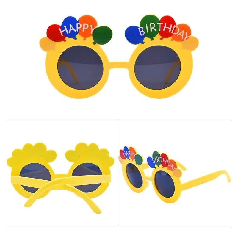 Funny Birthday Glasses, Creative Happy Birthday Party Decor, Cake Topper Decorations for Kids Birthday Party Cake Decor