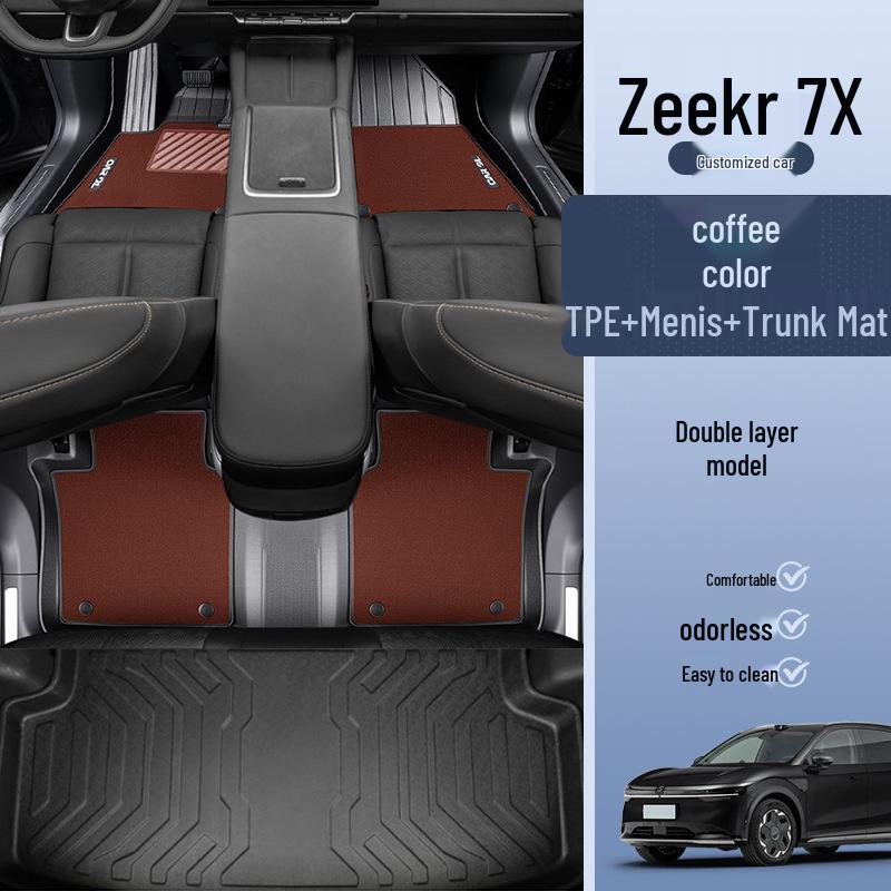 Zeekr 7X Full Coverage TPE Floor Mats: Car Interior Accessories & Decoration