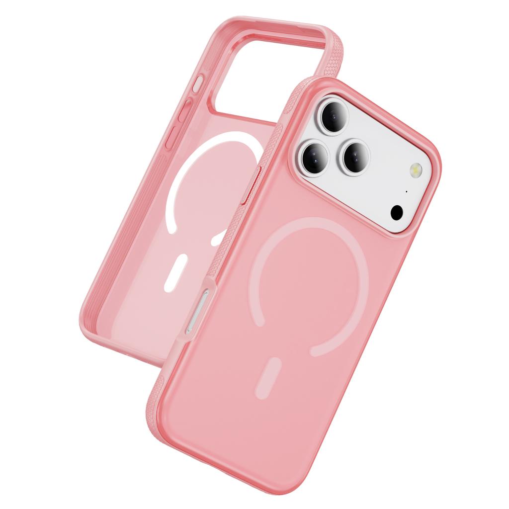 For iPhone 17 Pro Case PC+TPU Skin Touch Anti-drop Phone Cover Compatible with MagSafe