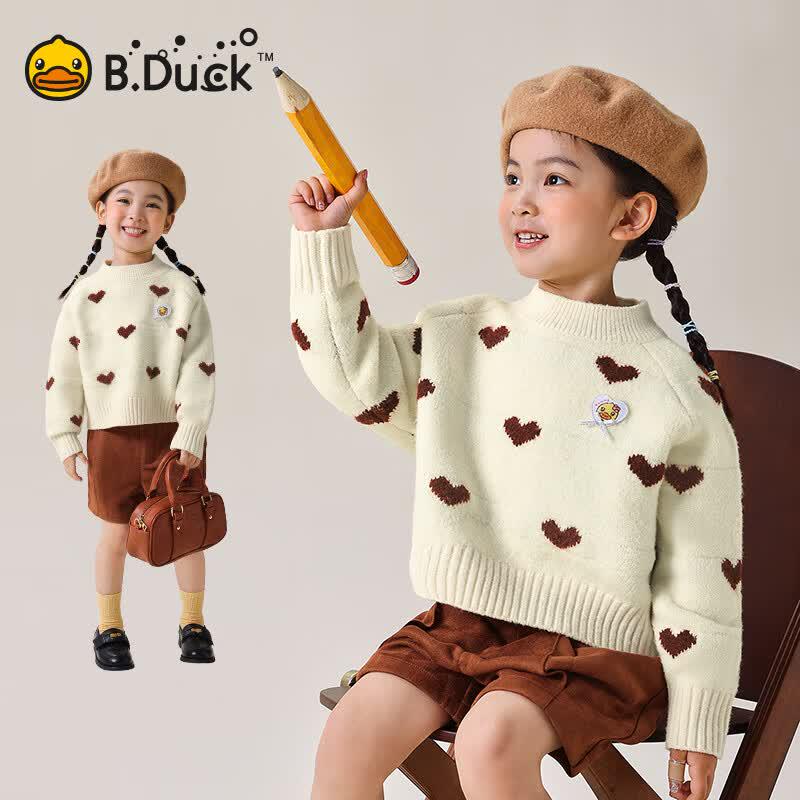 B.Duck Girls Pullover Knit Sweater 150