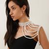 Imitation Pearl Shoulder Chain Necklace Pearl Tassel Body Chain Jewelry  Women Jewelry
