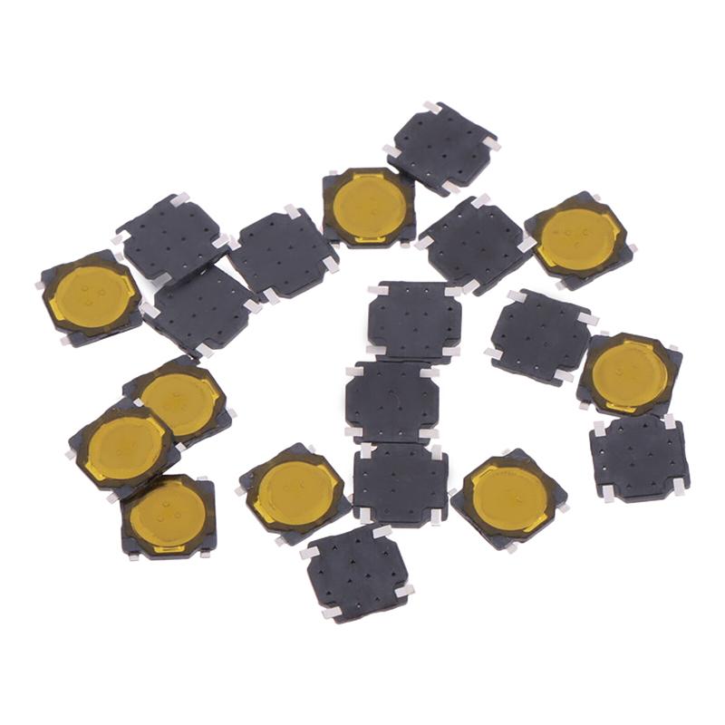 20 Pcs Metal Dome 3.7*3.7*0.35Mm Membrane Button Switch Thin Film Touch Switch 4 Feet Foot Patch Micro Button Switches
