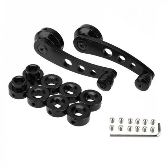 2PCS Universal Car Manual Door Window Winder Crank Handle with Mounting Hardware