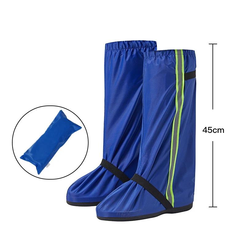 Waterproof Shoe Covers 1Pair Reusable Non-Slip Snow Rain Boot Shoe Covers with Zipper and Reflector Rain Gear for Hiking Fishing