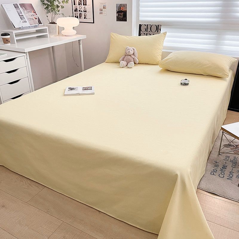 New Ins Style Plaid Thick Skin-friendly Bed Sheet, Simple Bedding for Student Dorm Single & Double Bed
