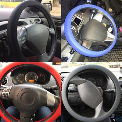 36cm 38cm 40cm Universal Weiche Silikon Auto Kofferraum Rutschfeste Lenkradabdeckung Innenraum Ledertextur Zubehör 14" 15" 16"