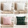 Quilted Embroidery Rabbit Fur Pillowcase: Sofa or Office Backrest Cushion