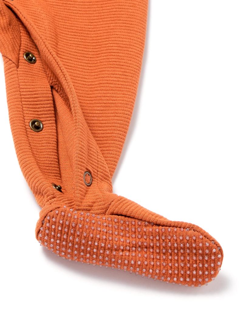 Organic footed romper for babies Paprika [L'ovedbaby] cc2-493 3-6M (for 3-6 months)