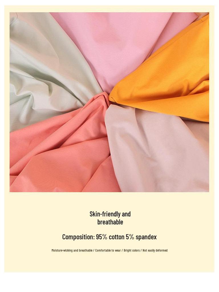 T-shirt da donna a maniche corte con reggiseno integrato, Top in cotone per il tempo libero per Primavera/Estate