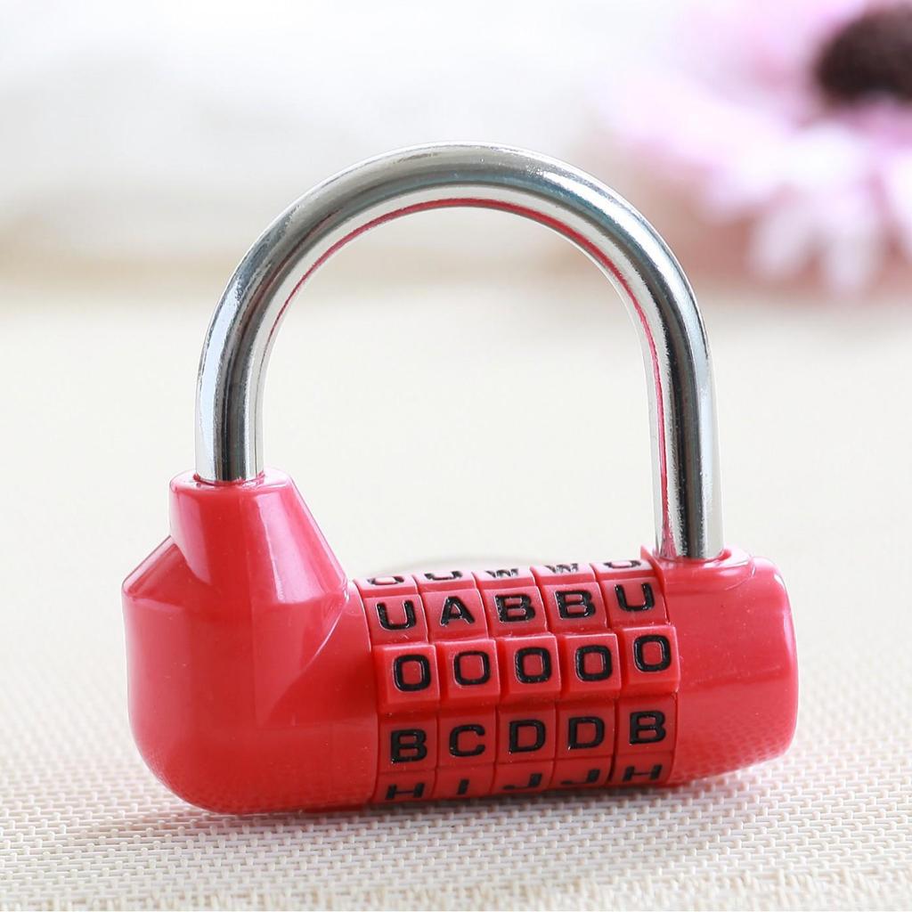 5-Digit U-Shaped Combination Padlock for Gym, Door, Suitcase, and Cabinet