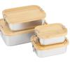 Junkaiwei Outdoor Stainless Steel Lunch Box with Bamboo Lid