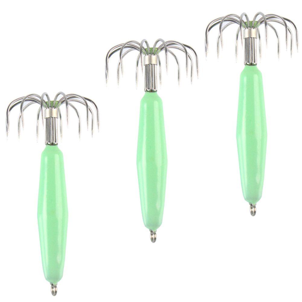 Noctilucent Durable Octopus Bait Lures Sleeve-fish Fishing Tackle Fishing Hook Fishing Tools Hooks