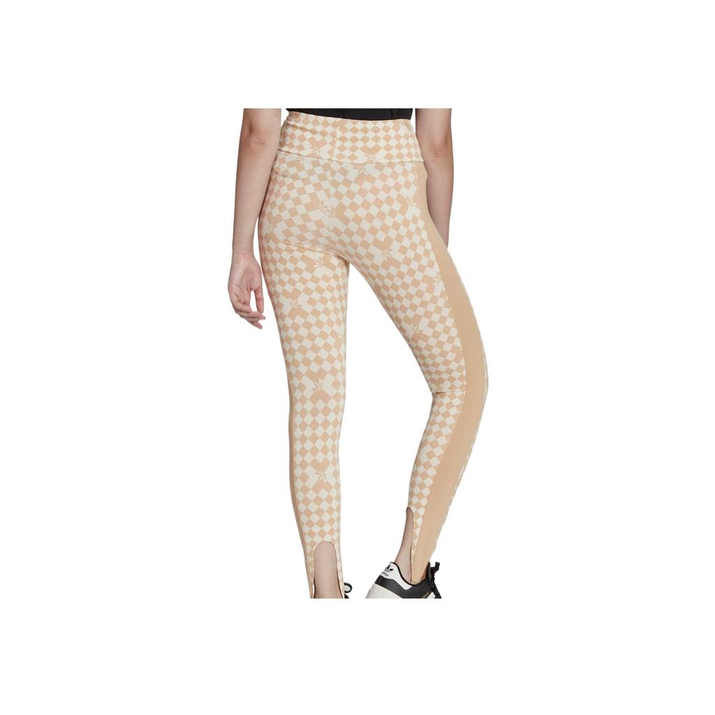adidas Ski Chic Allover Print Tights Women Tights Yellow White IA3916