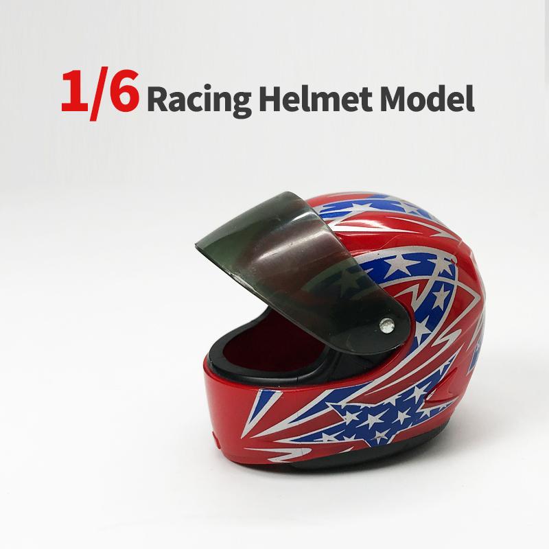 1:6 Motorrad Biker Soldat Helm Modell Kunststoffmaterial black