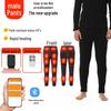 Electric Heated Thermal Underwear Set - Thick, Fleece-Lined Cold Protection for Middle-Aged and Elderly