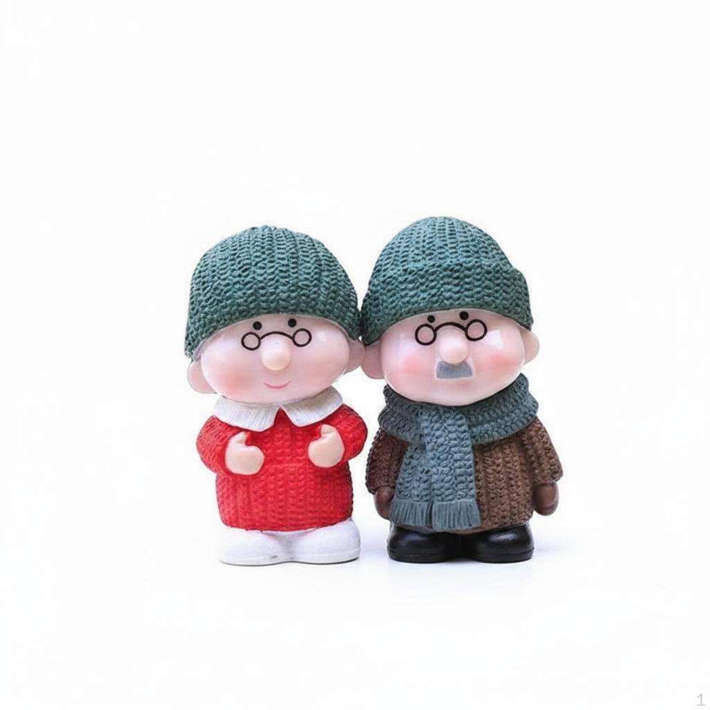 Couple Figurine Cute Design Miniature People Figures Handmade Fairy Garden Miniatures for Potted
