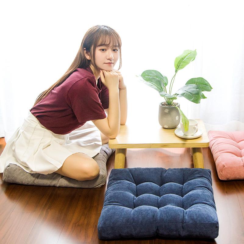 Floor Mat Futon Cushion Bay Window Mat Velvet Dining Chair Chair Mat Yoga Mat Tatami Student Bench Round Cushion