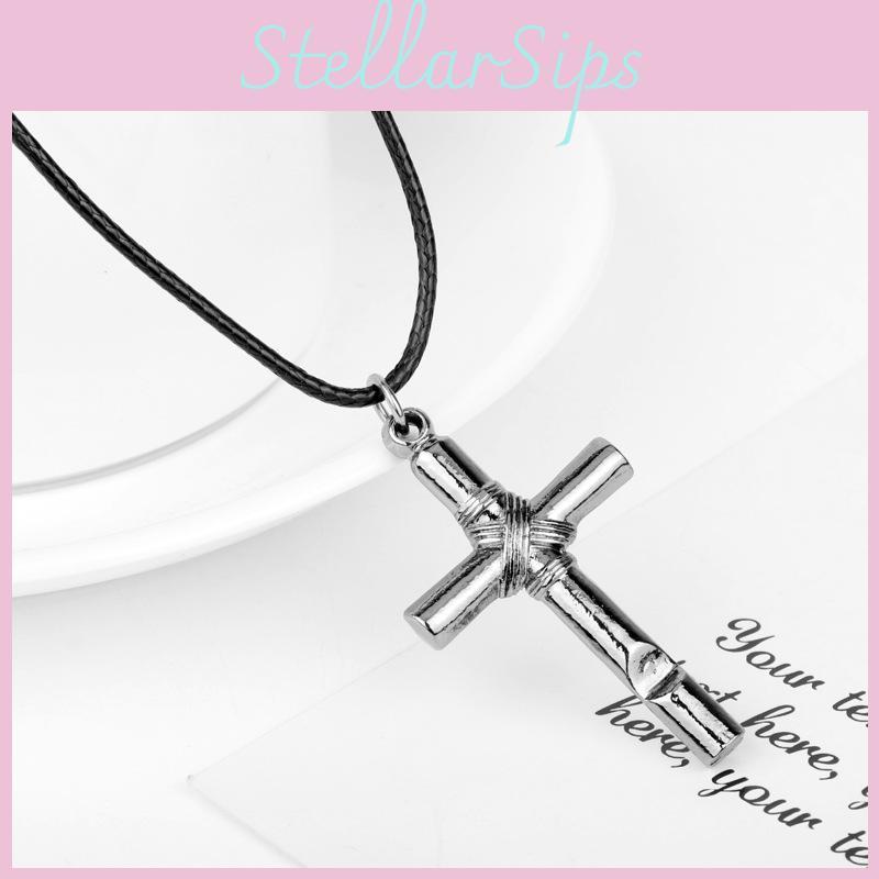 Hell Girl Cross Pendant Necklace With Alloy Design For Women And Men
